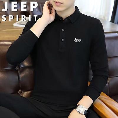 JEEP SPIRIT Men's Long Sleeve Polo Shirt