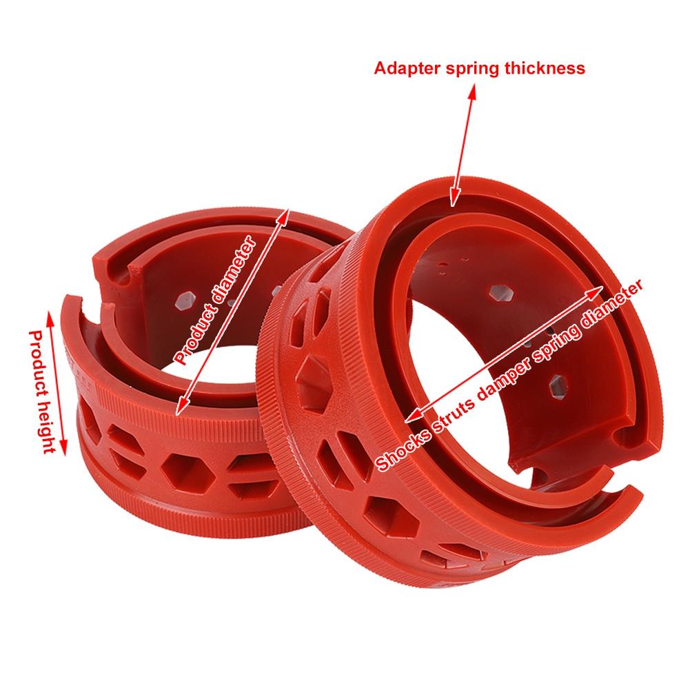 Sada 2 ks SEBS Červené tlumiče Tlumiče Tlumič Lepidlo Dorazy Pružiny Nástroj pro údržbu auta (C)