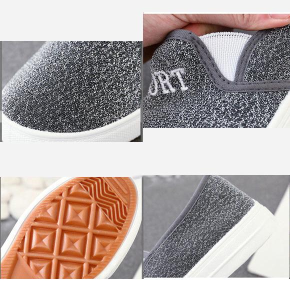 Dámské letní lehké boty Dámské prodyšné látkové ploché boty Protiskluzová měkká podrážka Všestranné protiskluzové ležérní boty