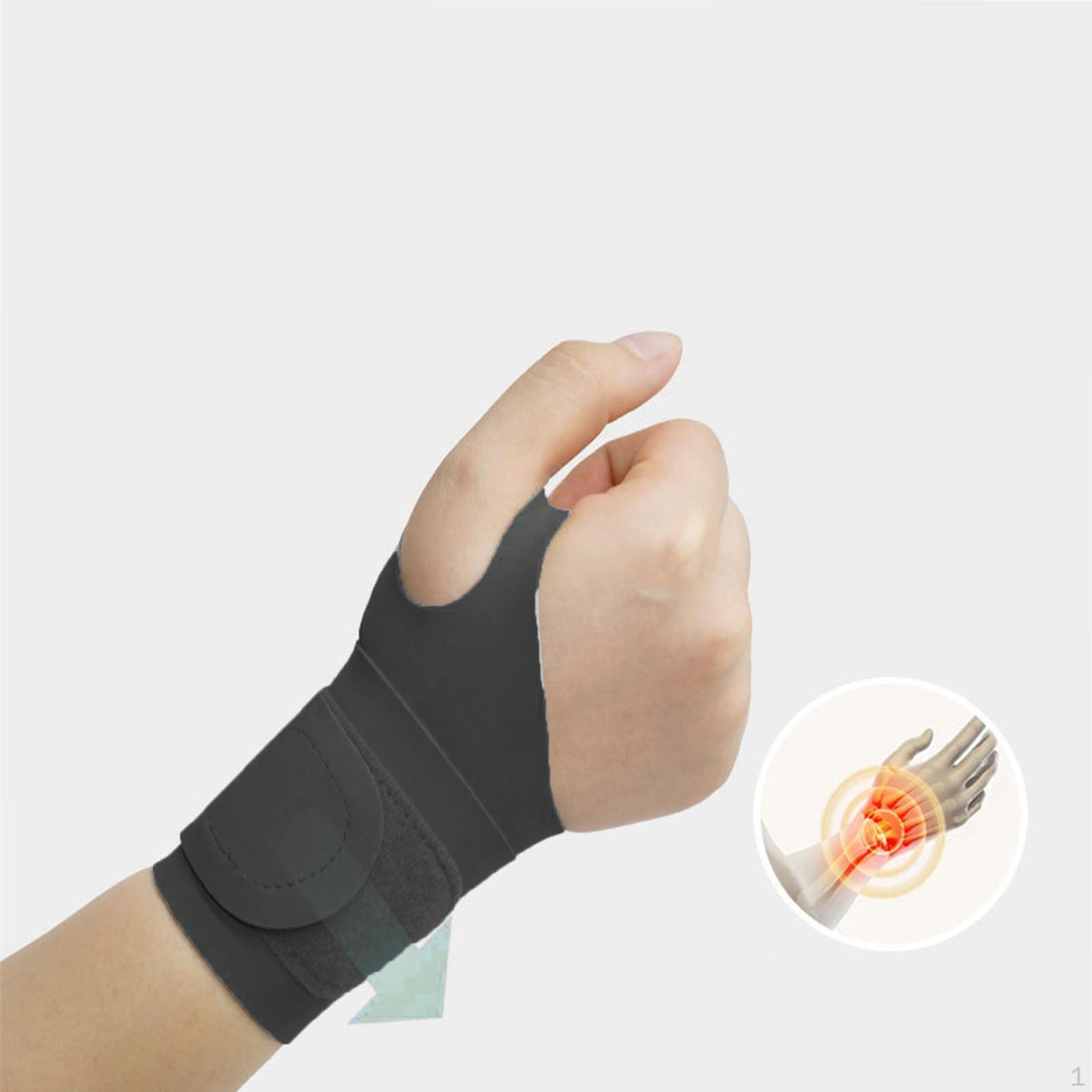 

Регульований зап ястя бандаж дихаючий для правої/лівої руки ремінець підтримки тренажерний зал фітнес чорний