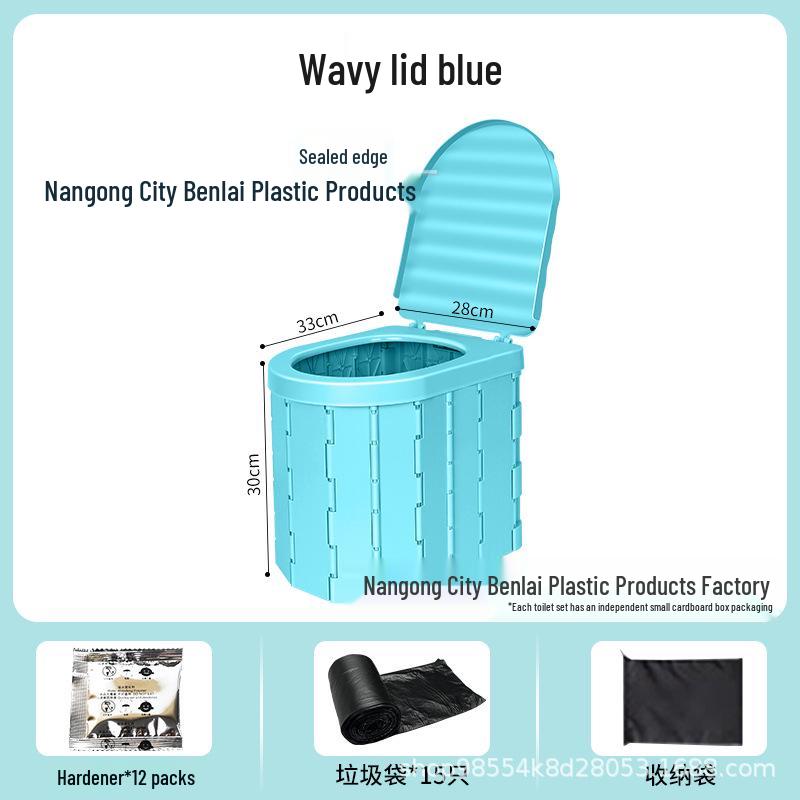 Toaletă Portabilă Pliabilă pentru Excursii în Aer Liber și cu Mașina – Ideală pentru Doamne și Adulți