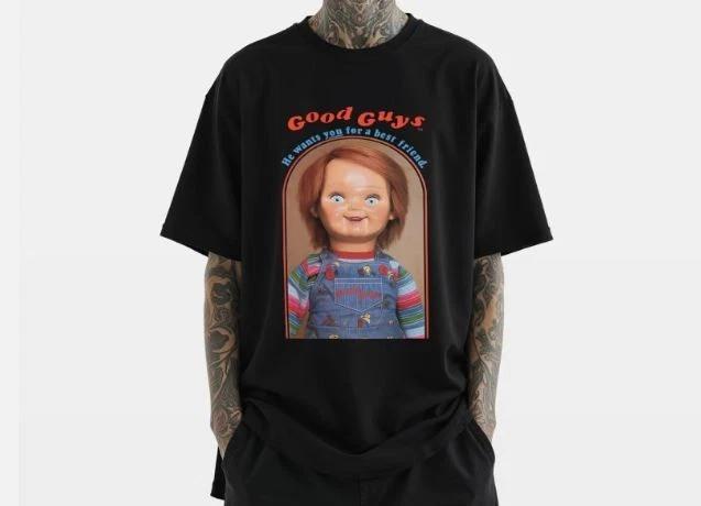 Good Guys Chucky Creepy Doll Horror T-Shirt 2XL