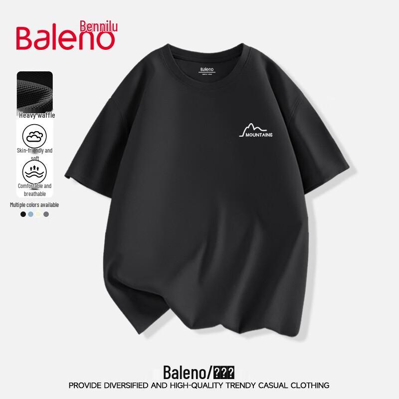 Baleno Men's American Style Waffle Knit Short Sleeve T-Shirt