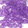"100 Pcs Large Hole Transparent Frosted Barrel Beads - Colored Onion Powder Plastic Pony Beads for Dreadlocks and Wigs"
