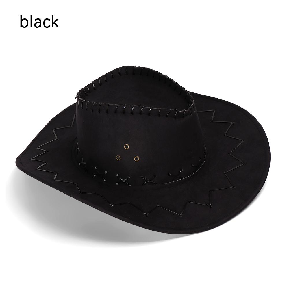 Women Men Western Cowboy Hats Felt Hat Fedora with Upturned Brim and Faux Silver Accents Wide Brim Fedoras Hat Ethnic Style