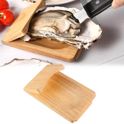 Oyster Wooden Tray Multipurpose Wooden Oyster Shucking Clamp Easy-to-use Seafood Sheller for Parties Kitchen