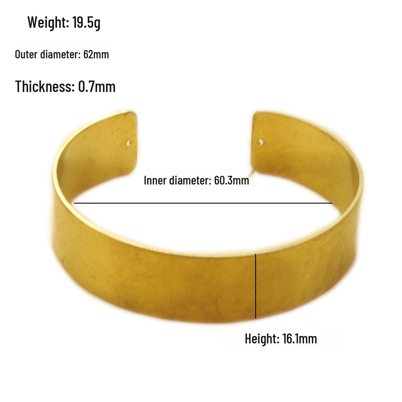Retro Brass and Copper Unisex Wide Wristband with Hole Design
