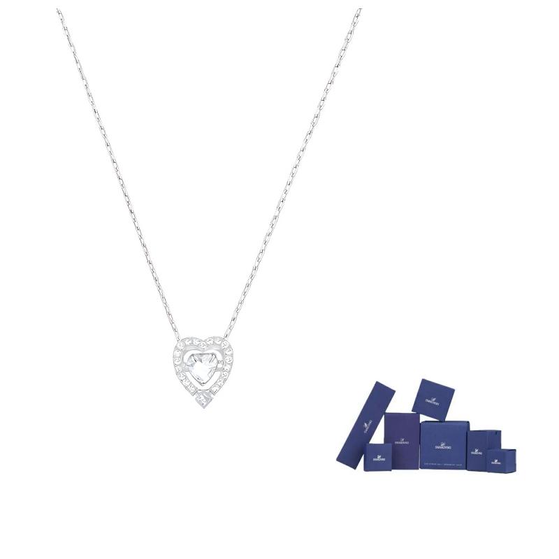 Swarovski Sparkling Dance Herz Kristall Halskette Damen Halskette 5272365 Box (Random Color) white