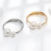 Jewelry popular pearl bracelet women's European and American personality opening simple gold-plated hot-selling jewelry