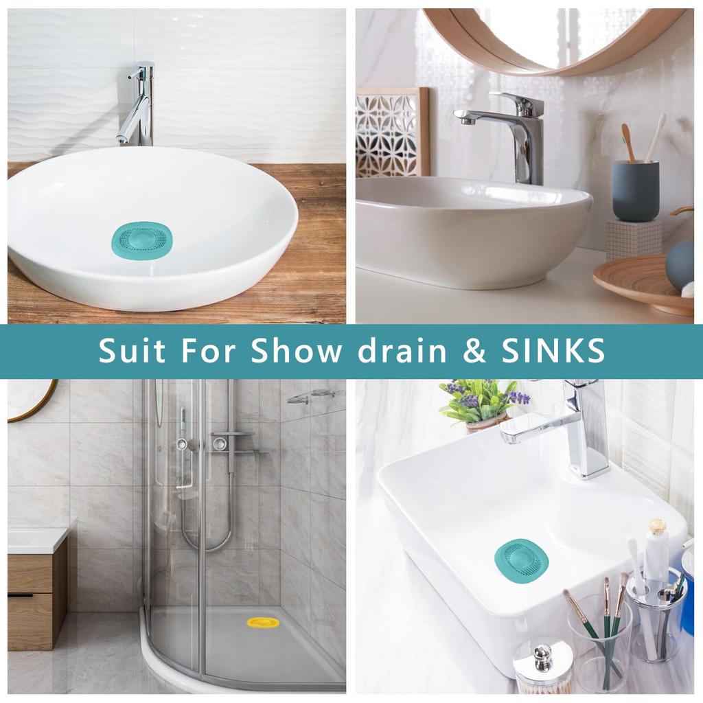 1/4pcs Kitchen Sink Plug Filter Drain Cover Stopper Sewer Deodorizing Pad Cover Insect Proof Floor Drain For Bathroom Waterway