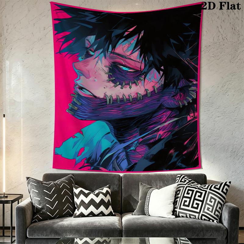 My Hero Academia Wall Tapestry Aesthetic Wall Hanging Printed Fabric Blanket Decorative Tapestries for Bedroom Living Room Home Decor