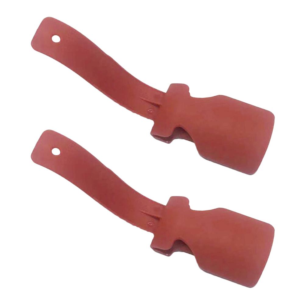 

2pcs Unisex Wear Shoe Horn Helper Sturdy Slip Aid Plastic Shoehorn Easy On Easy Off Ergonomic Shape for Seniors Elderly червоний