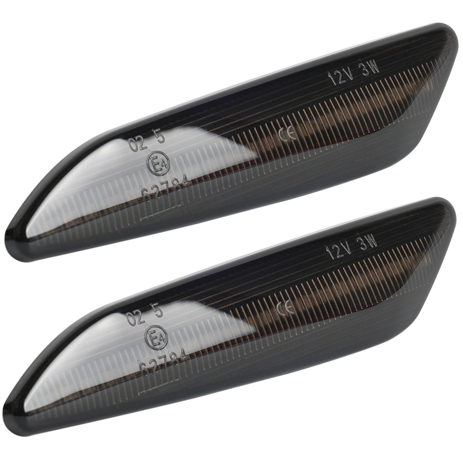 

2X Янтарный для Alfa Romeo 147 156 Fiat Tipo E4 Ip65 Plug And Play Canbus Error Free Динамический плавный боковой габаритный указатель поворота чёрный