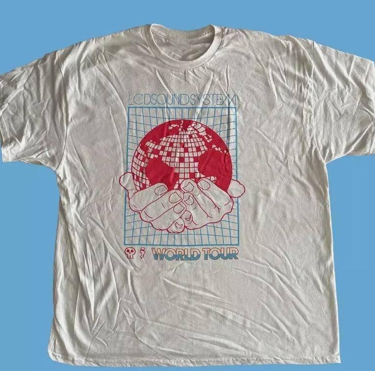 

LCD Soundsystem If Anyone Has A Small World Tour TShirt Full Size S5XL Unisex T-Shirt XXXL