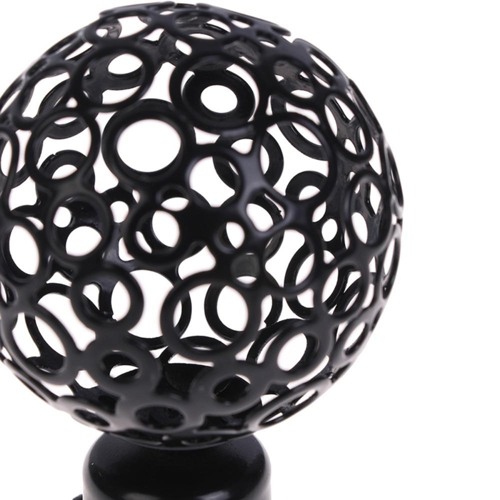 Iron Hollow Out Round Curtain Rods Ends Caps Roman Rod Head Curtain Rods Head Curtain Accessories