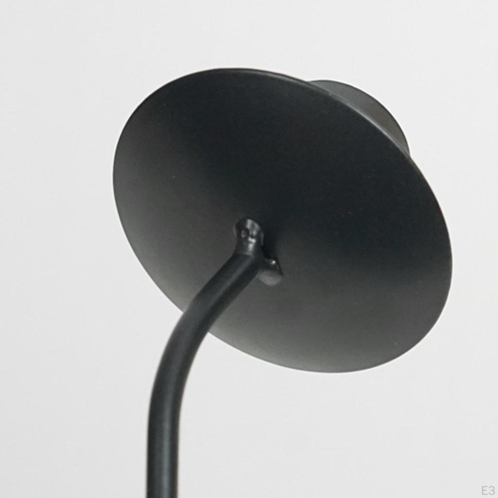 Black Conical Candle Holder Made of Iron, Table Decoration, Versatile, Traditional for Living Room,