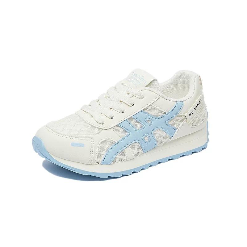 Dexun little white shoes women's mesh breathable 2025 summer new versatile super fire Forrest Gump shoes casual and lightweight running shoes