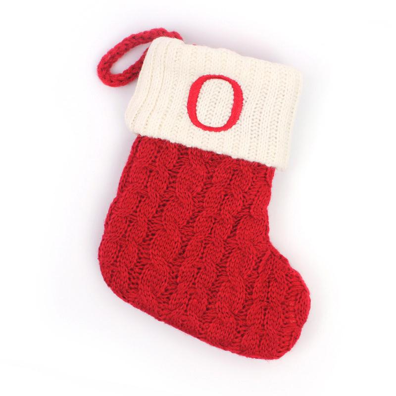 Navidad Christmas Boots Letters Christmas Stocking New Knitting Christmas Tree Pendant Decorations Snowflake Christmas Socks
