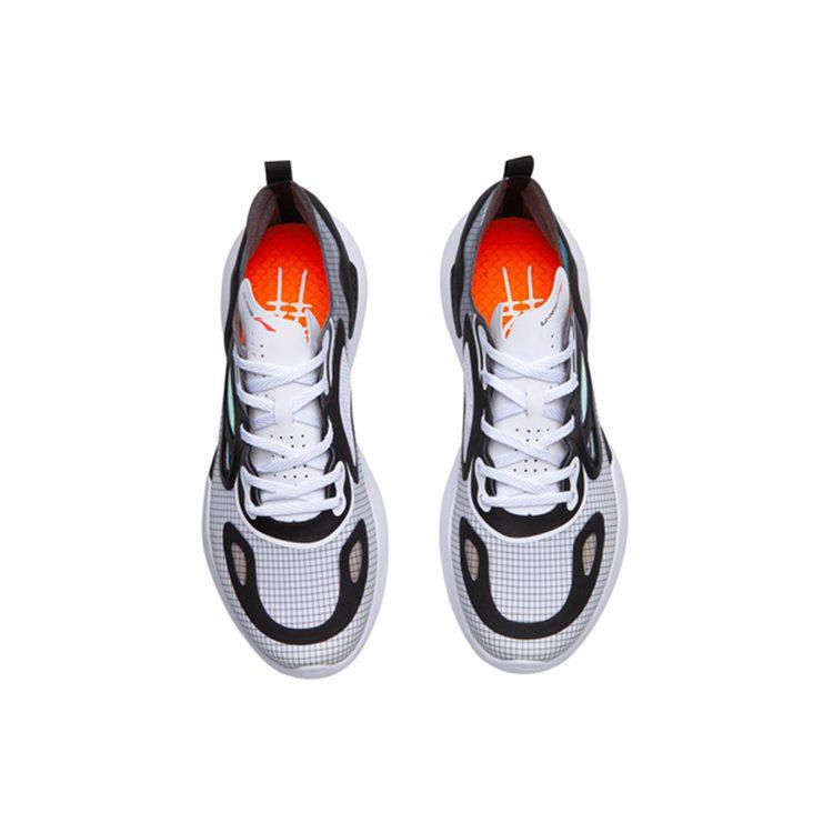 Li Ning Comet Cushioning Slip Resistant Low top Sports Casual Shoes Men's Black White AGLQ023-3