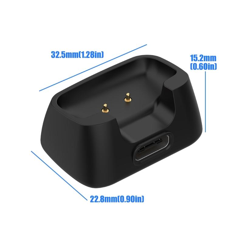 Magnetische Drop-In-Dockingstation für Mic Mini Drahtlos-Mikrofon-Sender, Kleine Schreibtisch-Ladebasis mit geführtem Aufnahmeplatz für tägliches Tischladen und