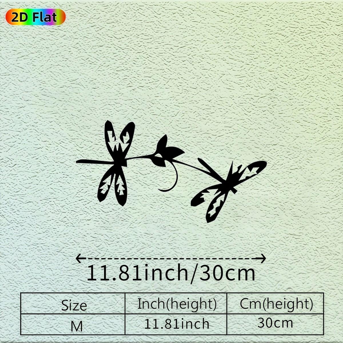 Iron Dragonfly Metal Wall Art Weather Resistant Garden Fence Patio Decor разноцветный