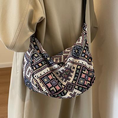Veľkokapacitná taška na knedle v etnickom štýle pre ženy, nová všestranná crossbody taška v kórejskom štýle pre ženy, taška na rameno Ins