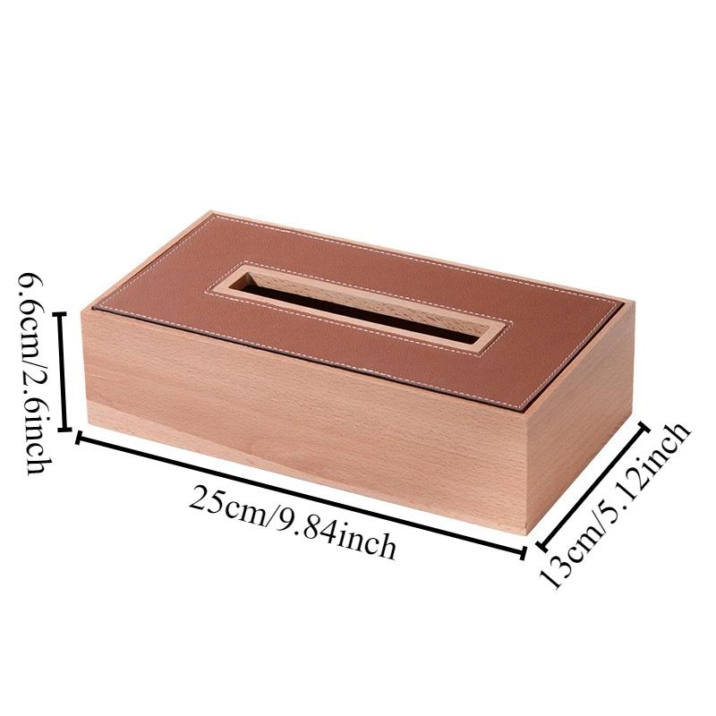 

Luxury Wooden Tissue Boxes Leather Storage Aesthetic Tissue Boxes Organizers Napkin Holder Coffee Tables Napkin Box Bedroom красный