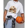 Cotton T Shirt White Tiger and Stars Keep It Wild Print Casual Wear for Men and Women Outdoor Adventure Style
