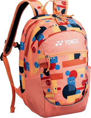 YONEX Tennisrucksack für Junior Fasst einen 18L Brust Korallenorange Kinder, Rucksack, Schläger, Fassungsvermögen, Riemen,