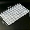 Scatola portaoggetti in plastica trasparente a 24 scomparti per nail art, strass, perline e accessori per gioielli