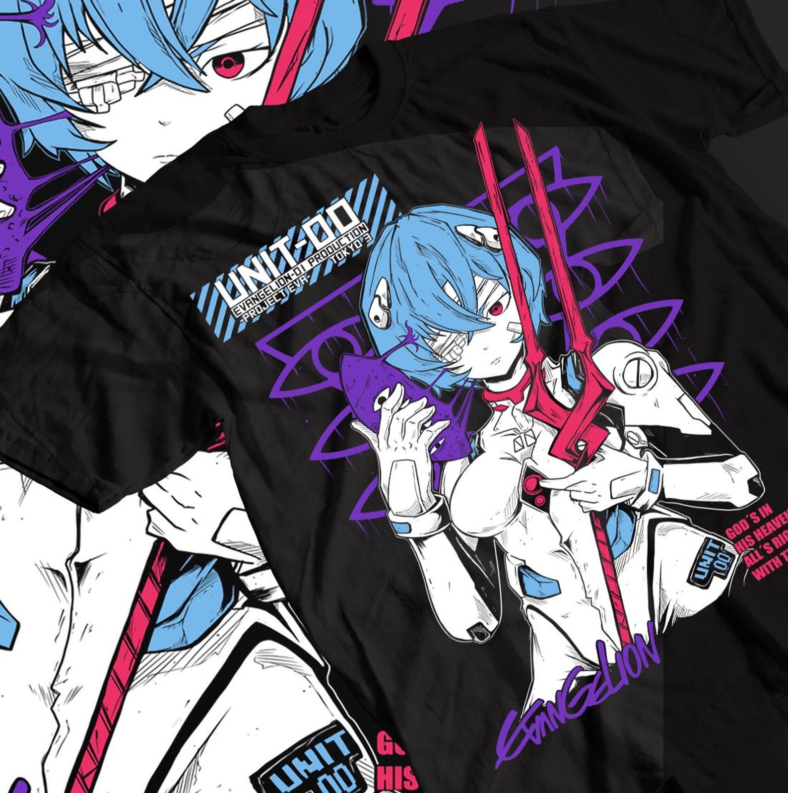 Unit-00 Unisex T-shirt, Anime Vintage Special Anime Manga Shirt, Japan, Japan Anime Shirt, Manga Tee, Anime Gift Shirt, Anime Lover Gift, 4XL
