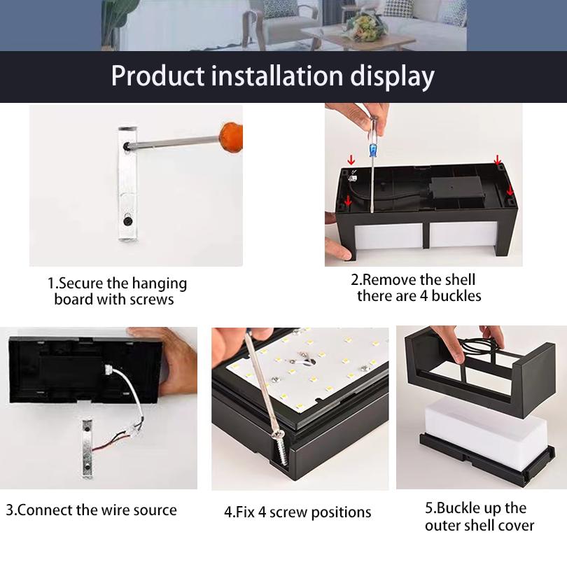 LED Außenwandleuchte Wasserdicht IP66 Bewegungssensor LED Außenbeleuchtung Verandaleuchten Balkon Gartenleuchten Außenwandleuchte