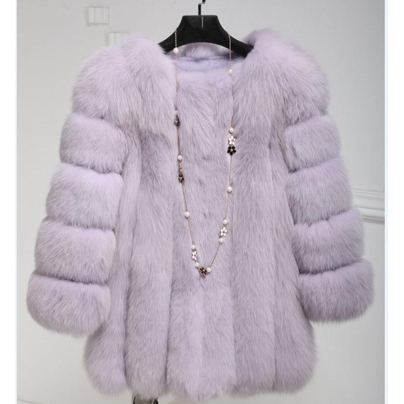 Women's Winter Faux Fur Hooded Coat Fashionable and Warm Faux Fur Vertical Hooded Hat Fluffy Fur