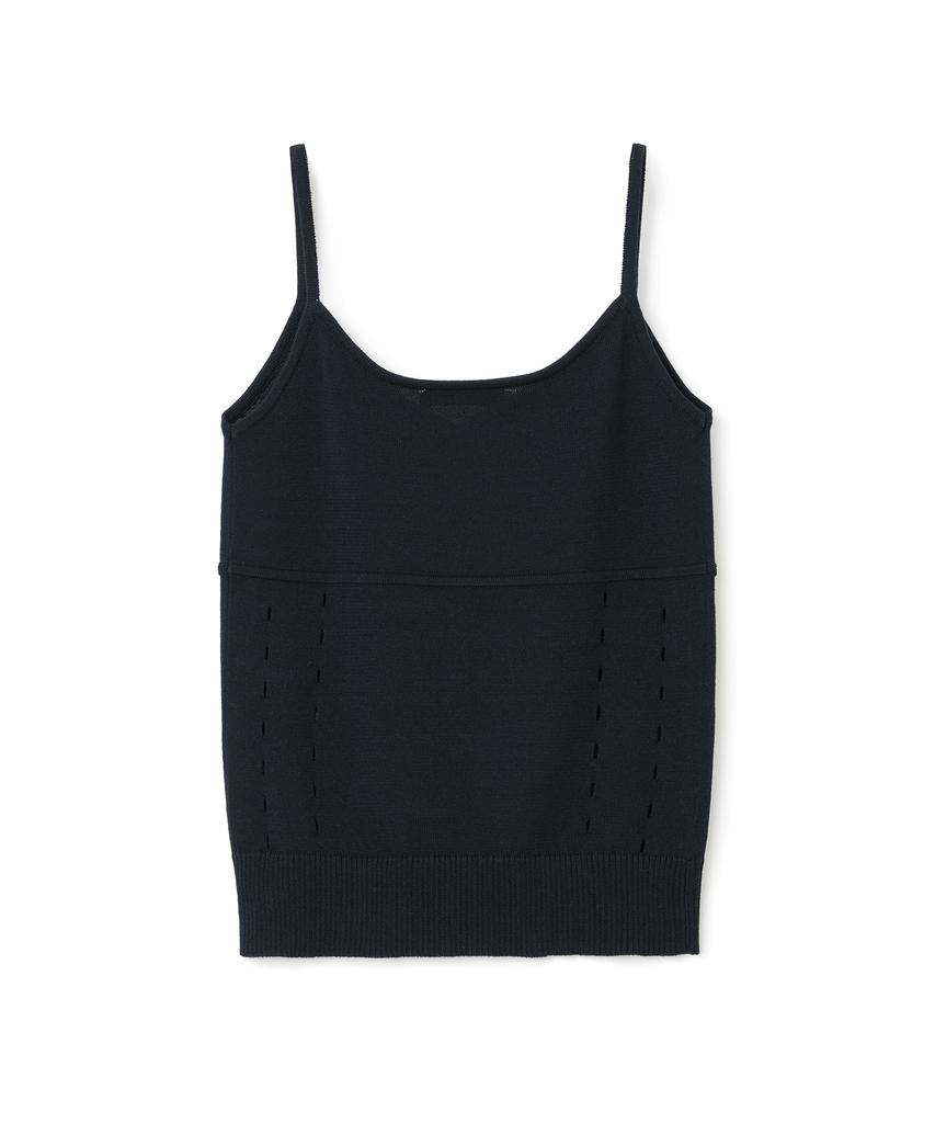 MILLO WOMEN Whole Sleeveless Knit Top [Deep Navy]