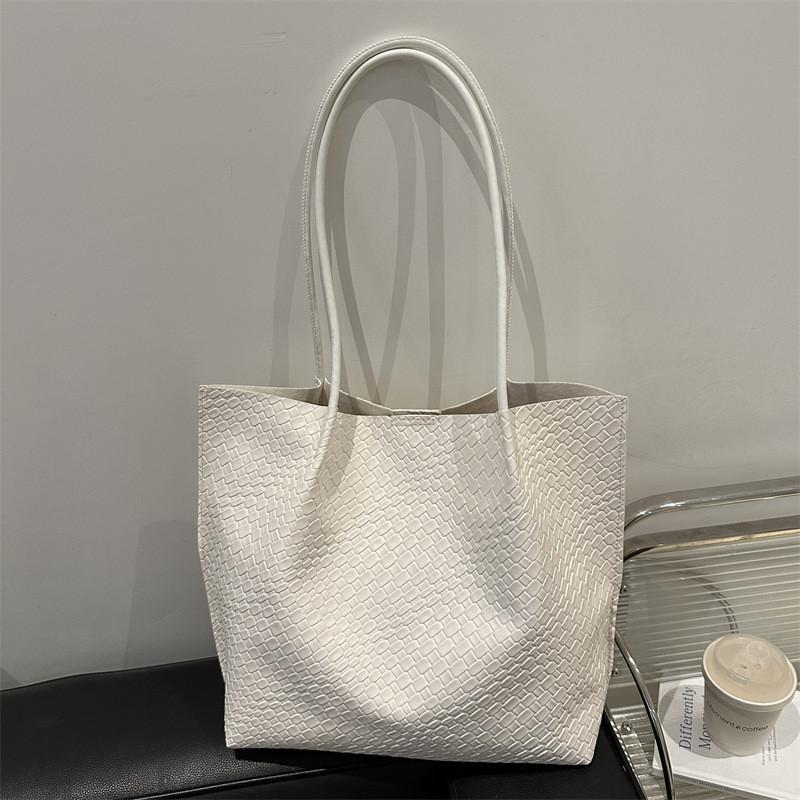 

Классические плетеные сумки-тоут для женщин с удобными плечевыми ремнями для повседневного стиля белый