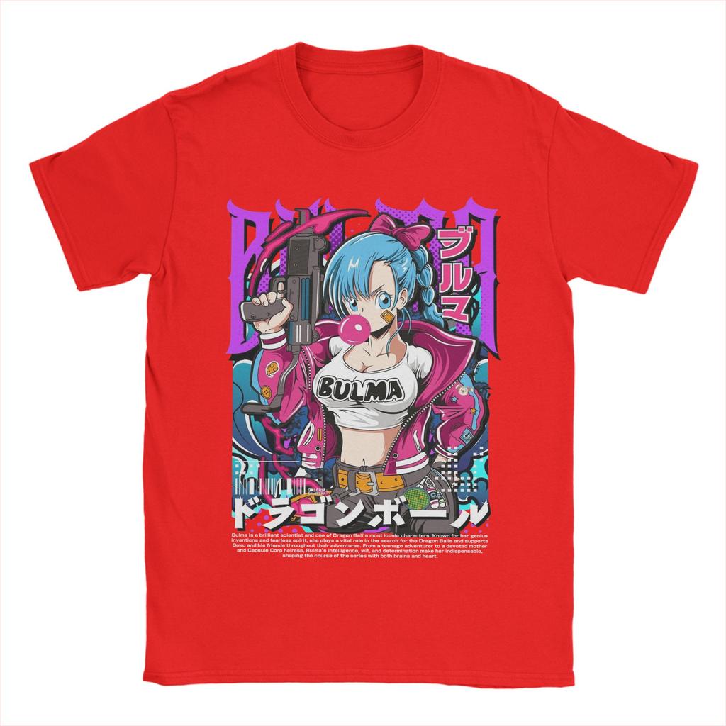 Bulma DDragon Ball Z T Shirt Unisex 100 Cotton Vintage TShirt Round Neck Tee Shirt Short Sleeve Clothing Birthday Present