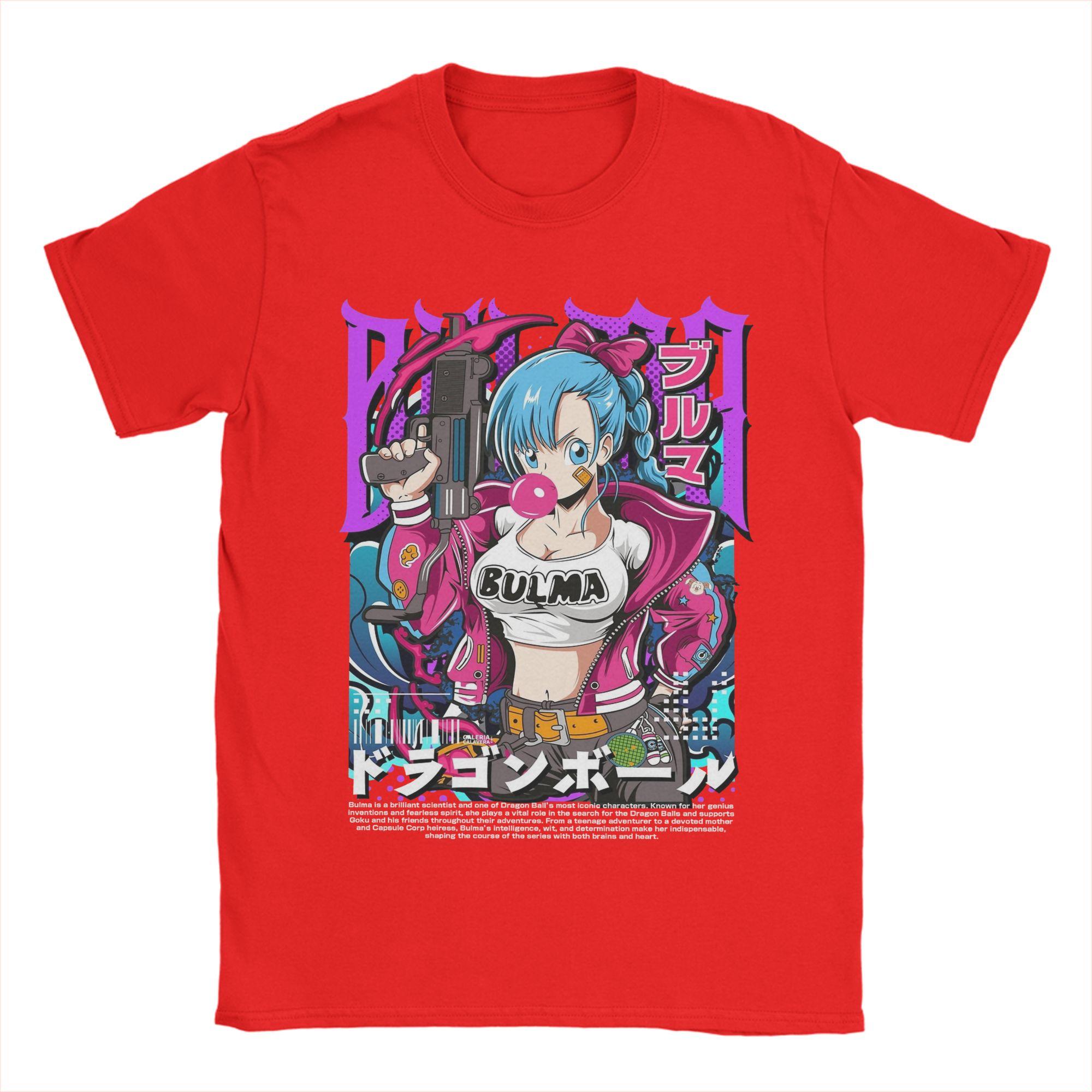 

Bulma DDragon Ball Z T Shirt Unisex 100 Cotton Vintage TShirt Round Neck Tee Shirt Short Sleeve Clothing Birthday Present S