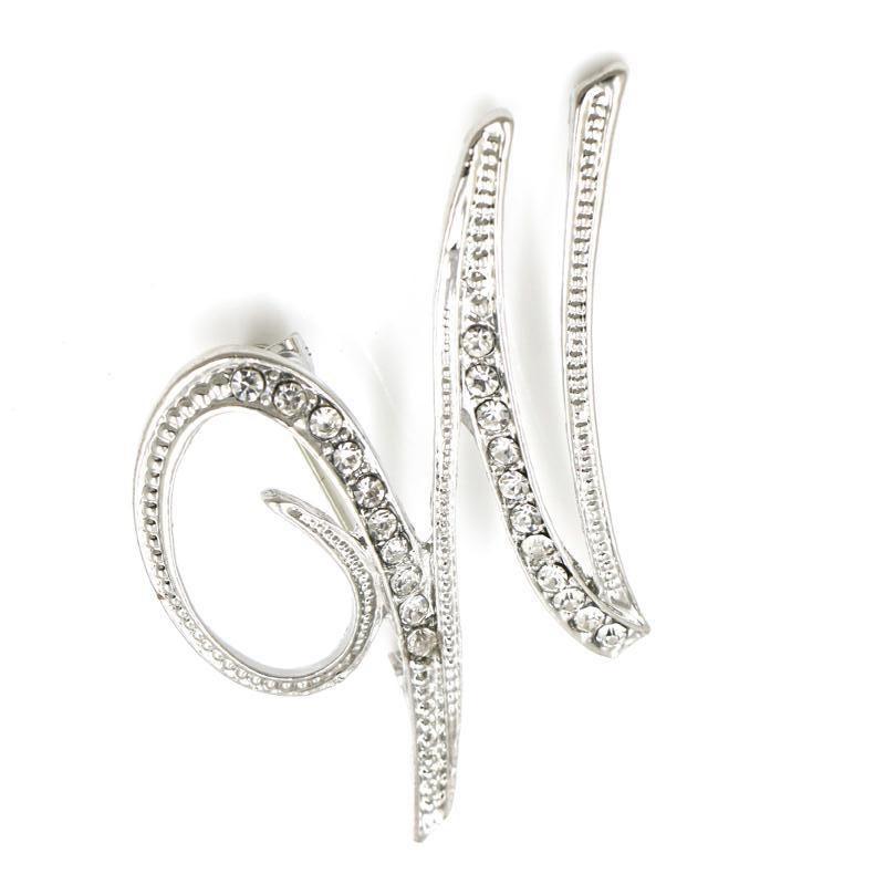 Dopis brož Příslušenství Pin Brož slitina Móda Angličtina živůtek Kostým Plný diamant vykládaný vodou