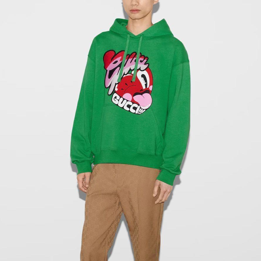 Gucci FW24 Sweatshirt Men's Green 782788-XJGIE-3063