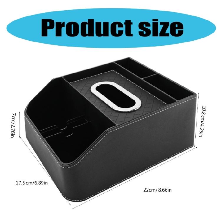 Leather Car Seating Storage Box with Cup Holder, Space Saving Organizers Suitable for Vehicle Interior Comfort Commuters