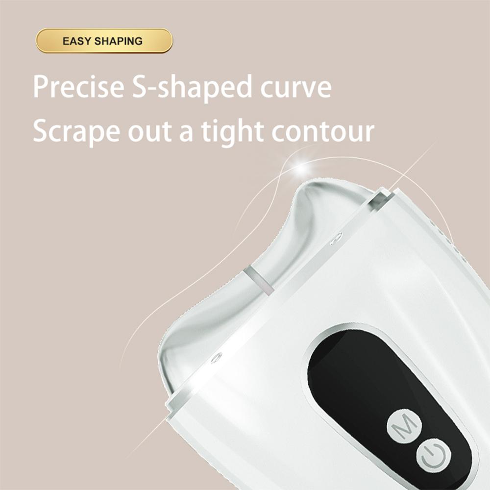 EMS Face Massager Electric Gua Sha Scraping with Vibration Heat Cold LED Light Therapy Skin Tightening Face Lift Device