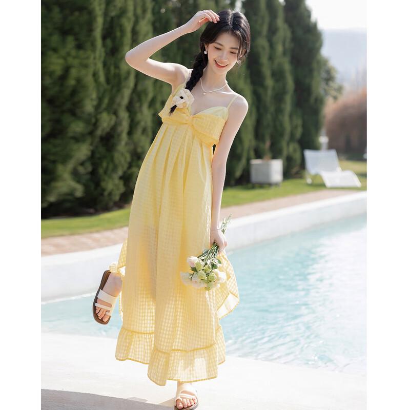 Mocana Urban Casual Mode Hosenträger Mittellanges Kleid MKNJD3744