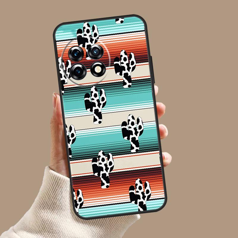Boho Botanical Leaf Cow Cactus Case For OnePlus Nord CE 5 2 3 4 Lite N20 N30 OnePlus 15 13 12 11 9 10 Pro 13R 10T 13T Cover