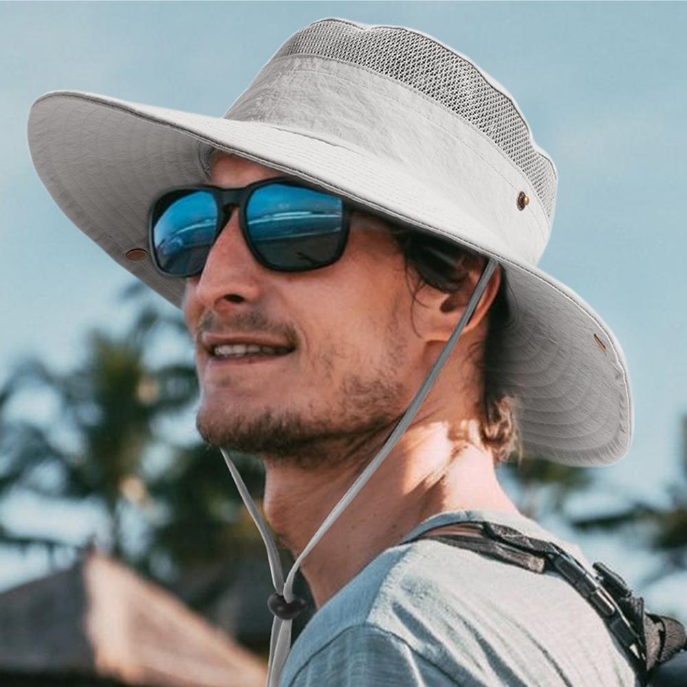 Comfortable Home Life Men's Black Furtalk Sun Hats For Wo Fishing Hat Upf 80+ Breathable Wide Brim Hiking Summer Uv Protection Bucket Hats Cm