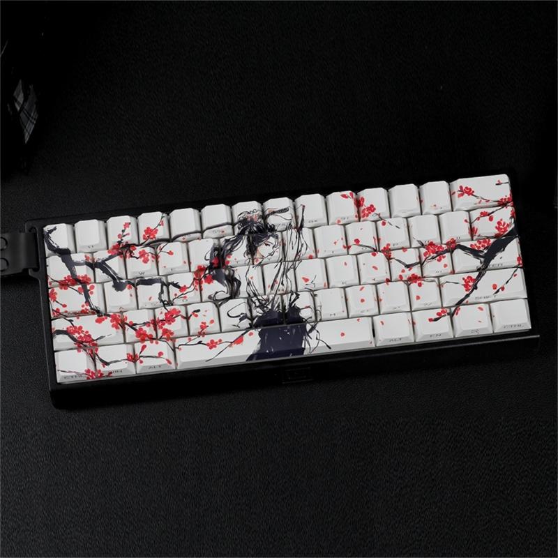 Original Profil Tastenkappen PBT Material Farbsublimation Seitendruck Tastenkappe Für Kleine Mechanische Tastaturen 60% 68% Layout