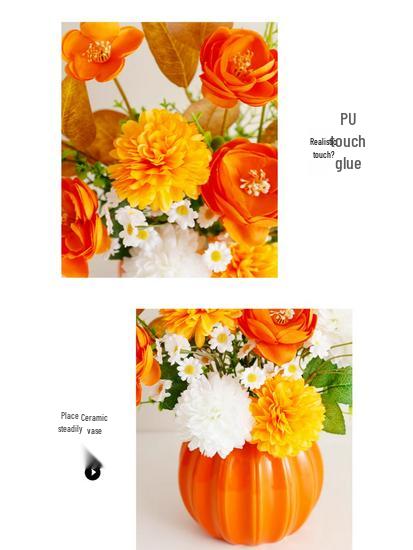 Nordic Artificial Flower Decor: Realistic Floral Arrangements for Living Room & Dining Table.