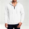 Casual Heren Sweatshirt met Kwartrits en Capuchon voor Dagelijks Gebruik