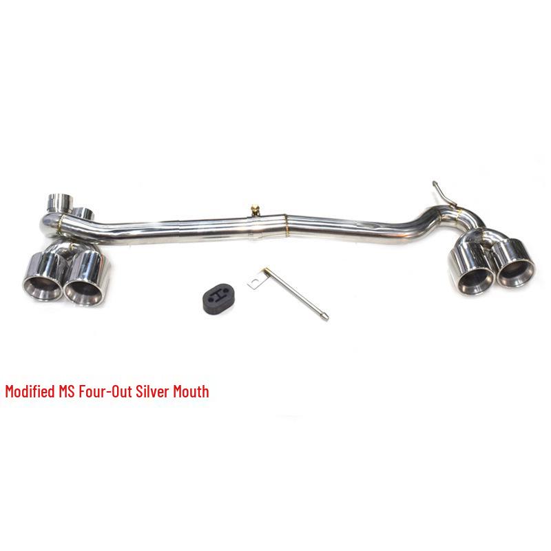 BMW 5 Series F10/F18 M5-Style Quad Exhaust Tailpipes, Stainless Steel & Carbon Fiber for 520, 525, 530li.