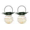2Pcs Solar Light Pineapple Shape Outdoor Hanging Lanterns 60LED Energy Saving Solar Lights Landscape Pathway Patio Decor