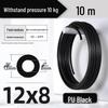 Zhuo Ji 8mm High-Pressure Transparent PU Air Hose for Air Compressors (Sizes: 4/6/10/12/14/16)